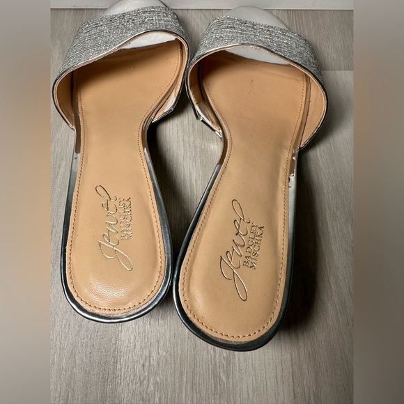 Harlyn Block Heeled Mules with Crystal Vamp by badgley mishcka sz 7.5 - Picture 10 of 14